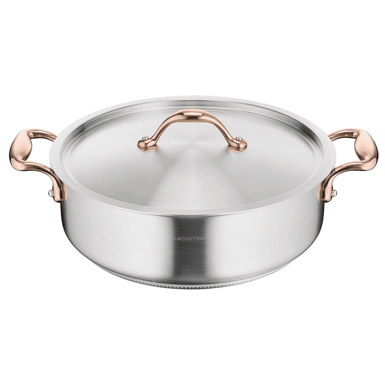 Accademia Limited Edition, acciaio inox 3 ply, induzione e gas, Casseruola bassa con coperchio