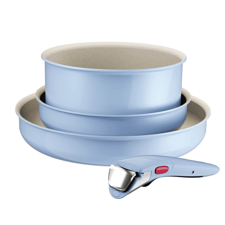 Ingenio Pastel, Set di padelle 4 pezzi Antiaderente Manico rimovibile