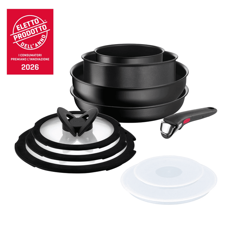 Ingenio Intensive Pro, Set padelle, Antiaderente, Manico rimovibile, Induzione e gas