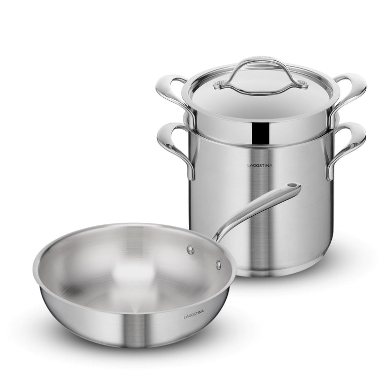 Set Pasta Amore Mio, acciaio inox